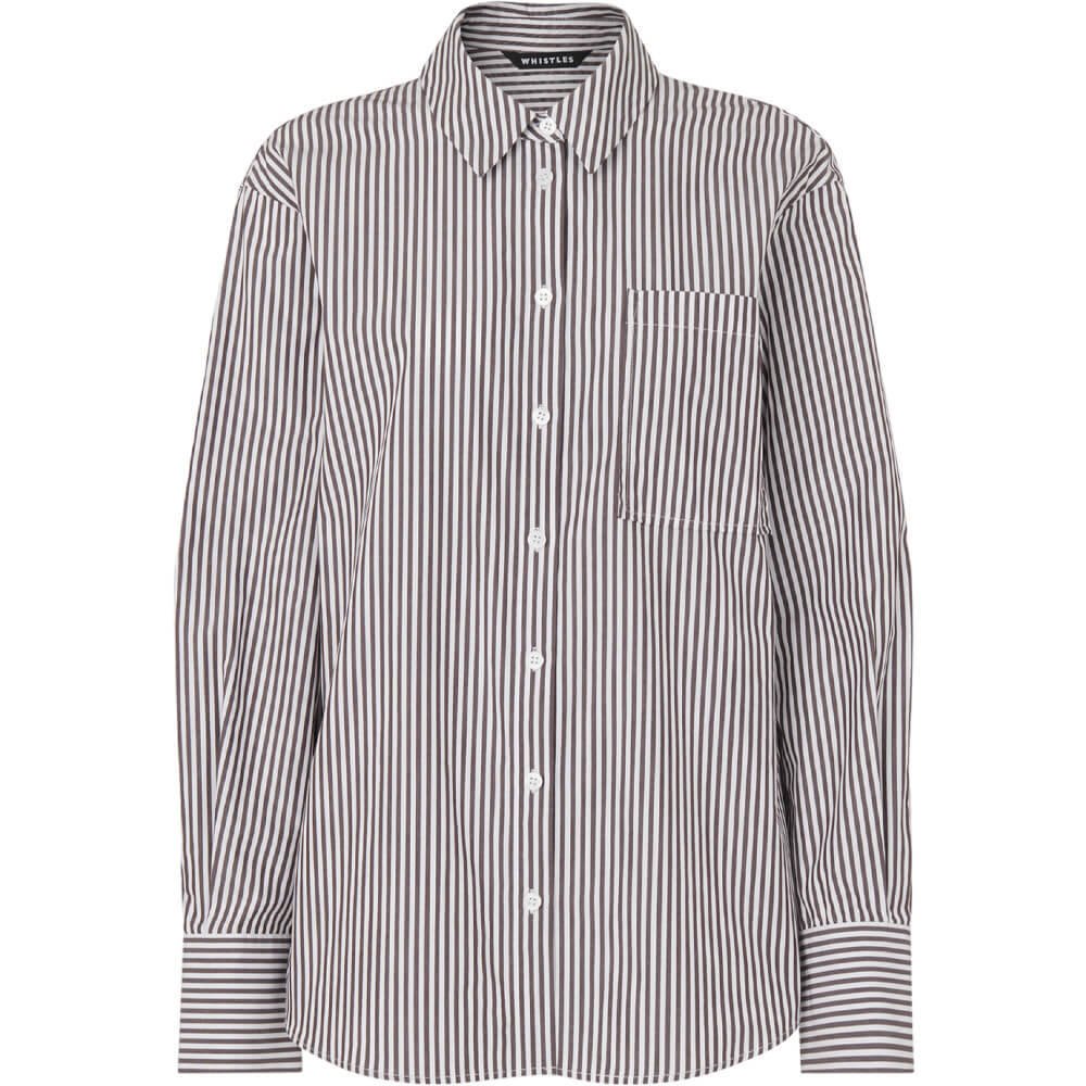 Whistles Stripe Relaxed Fit Shirt